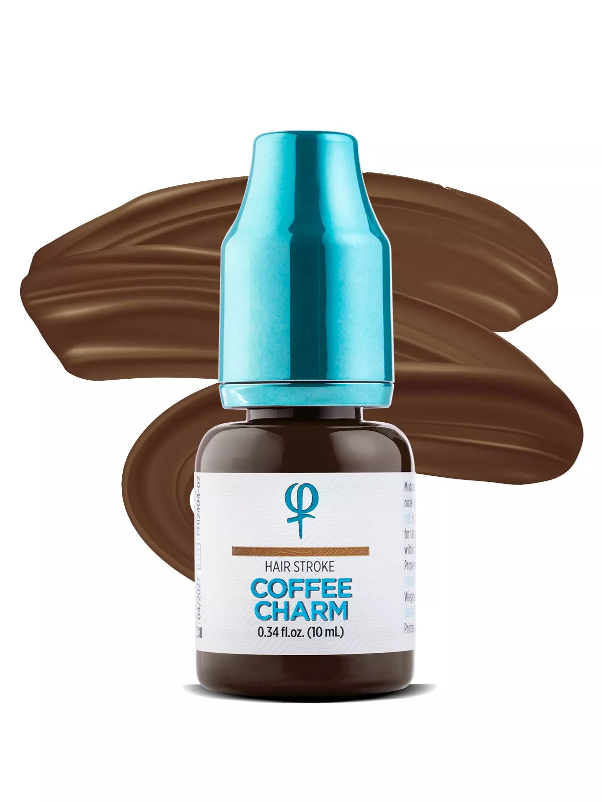 Coffee Charm PMU pigment bottle, hybrid pigment for natural-looking, long-lasting brow enhancements.