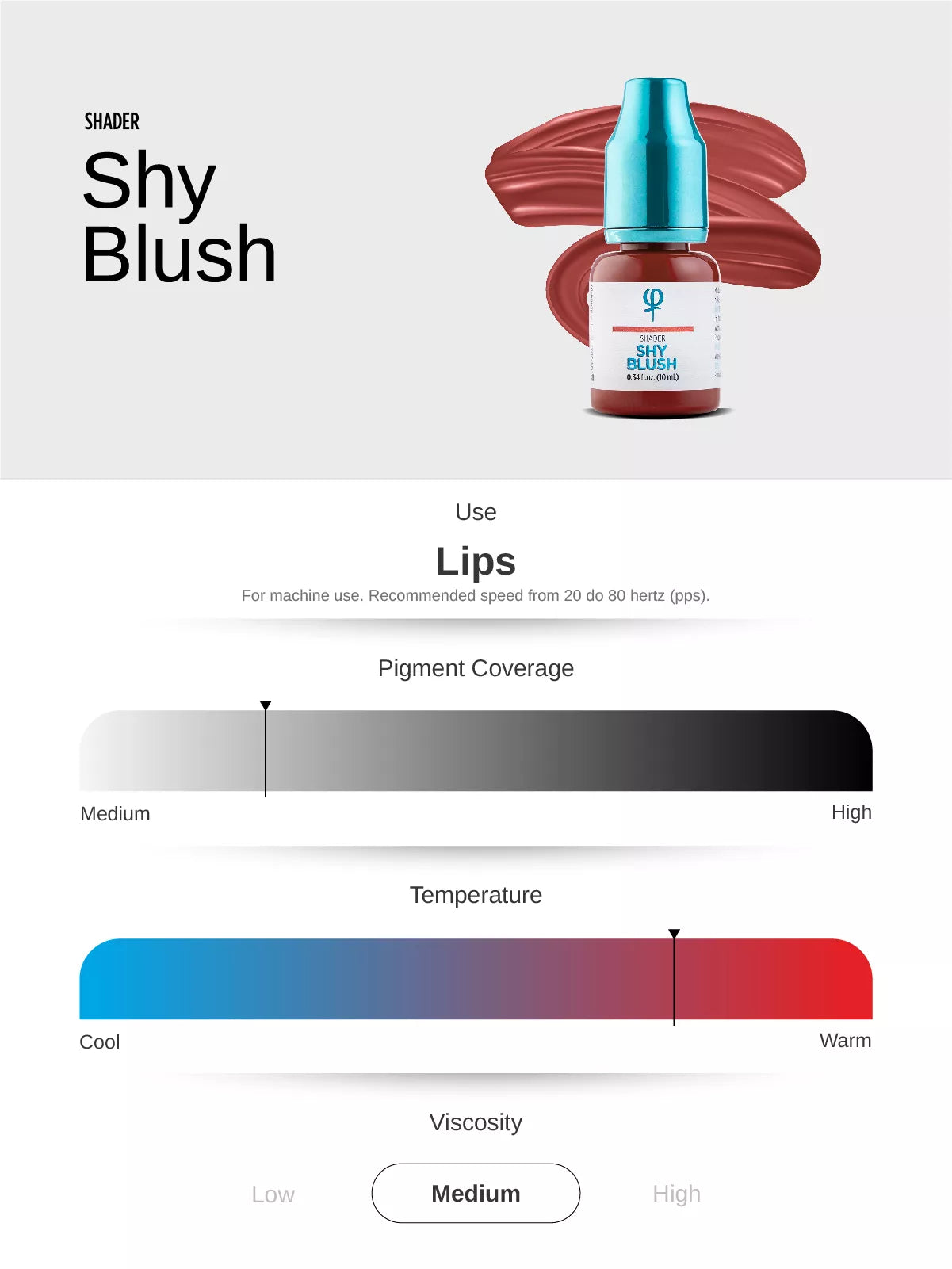 Shy Blush PMU Lip Shader Pigment 10ml