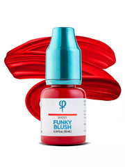 Funky Blush PMU Mixer Pigment bottle, organic red pigment for creating custom, vibrant lip and brow shades.