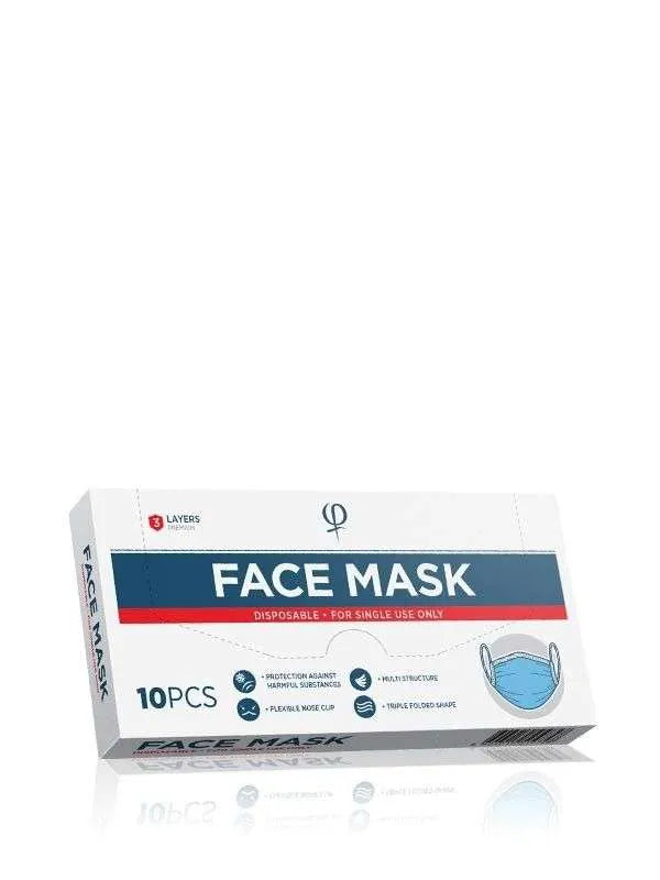 Phi Disposable Face Mask 10 Count (1 Box) Phi Academy