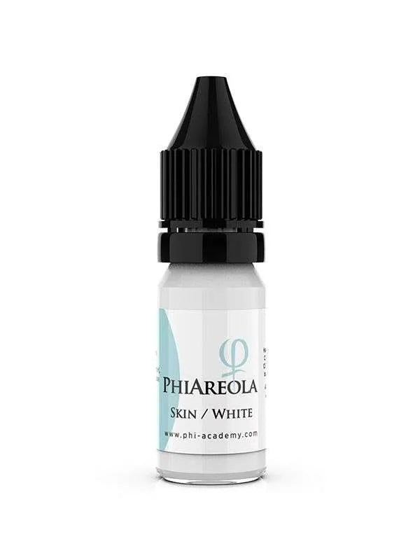 Phi Areola Skin White pigment bottle for realistic 3D areola tattoos.