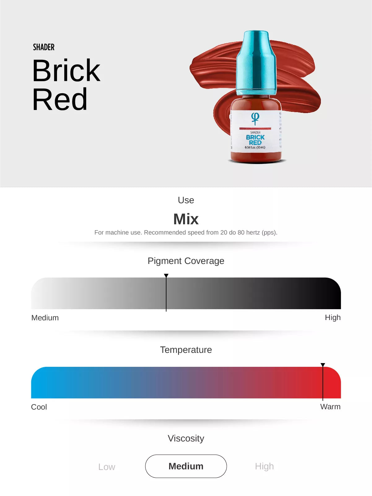 Brick Red PMU Mix Shader Pigment 10ml