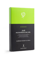 Jive Microneedling Gel 5/1 packaging, featuring an intensive formula with hyaluronic acid and niacinamide for improving the appearance of acne-prone skin and minimizing wrinkles